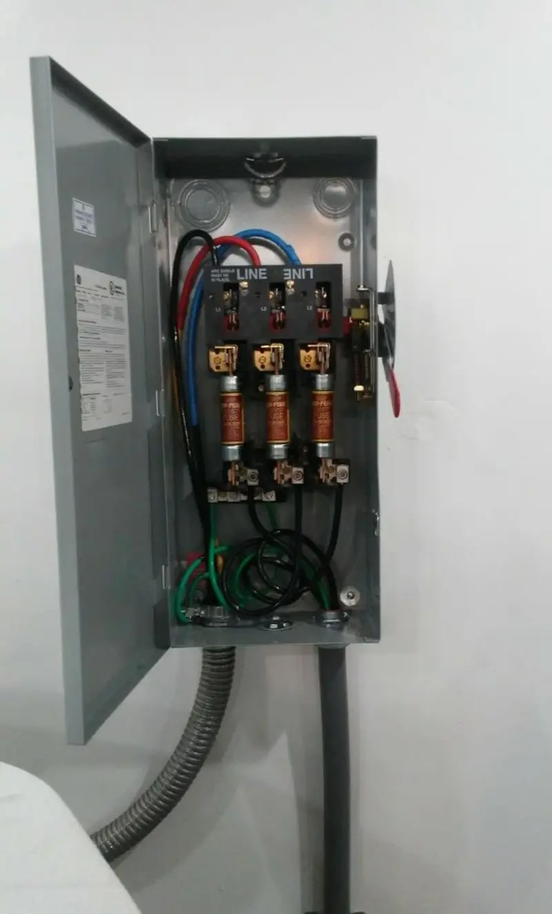Three-phase disconnect switch installed for Electrical Wiring & Rewiring in Bradford